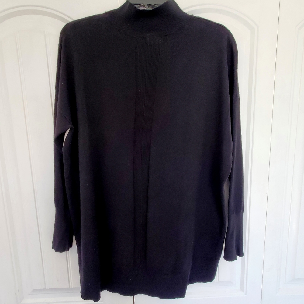 LB Mockneck Longsleeve Black Knit Sweater 18/20 - Picture 2 of 7